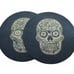 Nicole Miller Beaded Halloween Sugar Skulls Table Charger Placemats Spooky Black