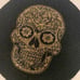 Nicole Miller Beaded Halloween Sugar Skulls Table Charger Placemats Spooky Black