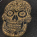 Nicole Miller Beaded Halloween Sugar Skulls Table Charger Placemats Spooky Black