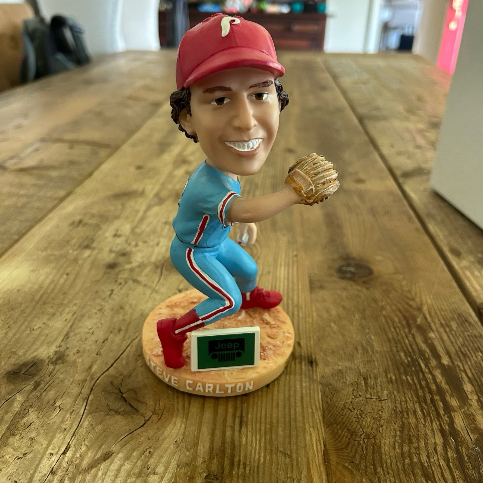 Steve Carlton #32 BOBBLEHEAD - Philadelphia PHILLIES 8 1/2” Blue Vintage NIB wi