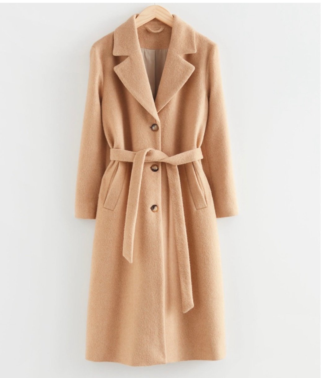 LIKE NEW: & Other Stories Single-Breasted Belted Coat
