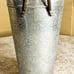 Small Tin Planter with Pressed Rose Design