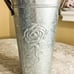 Small Tin Planter with Pressed Rose Design