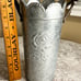 Small Tin Planter with Pressed Rose Design