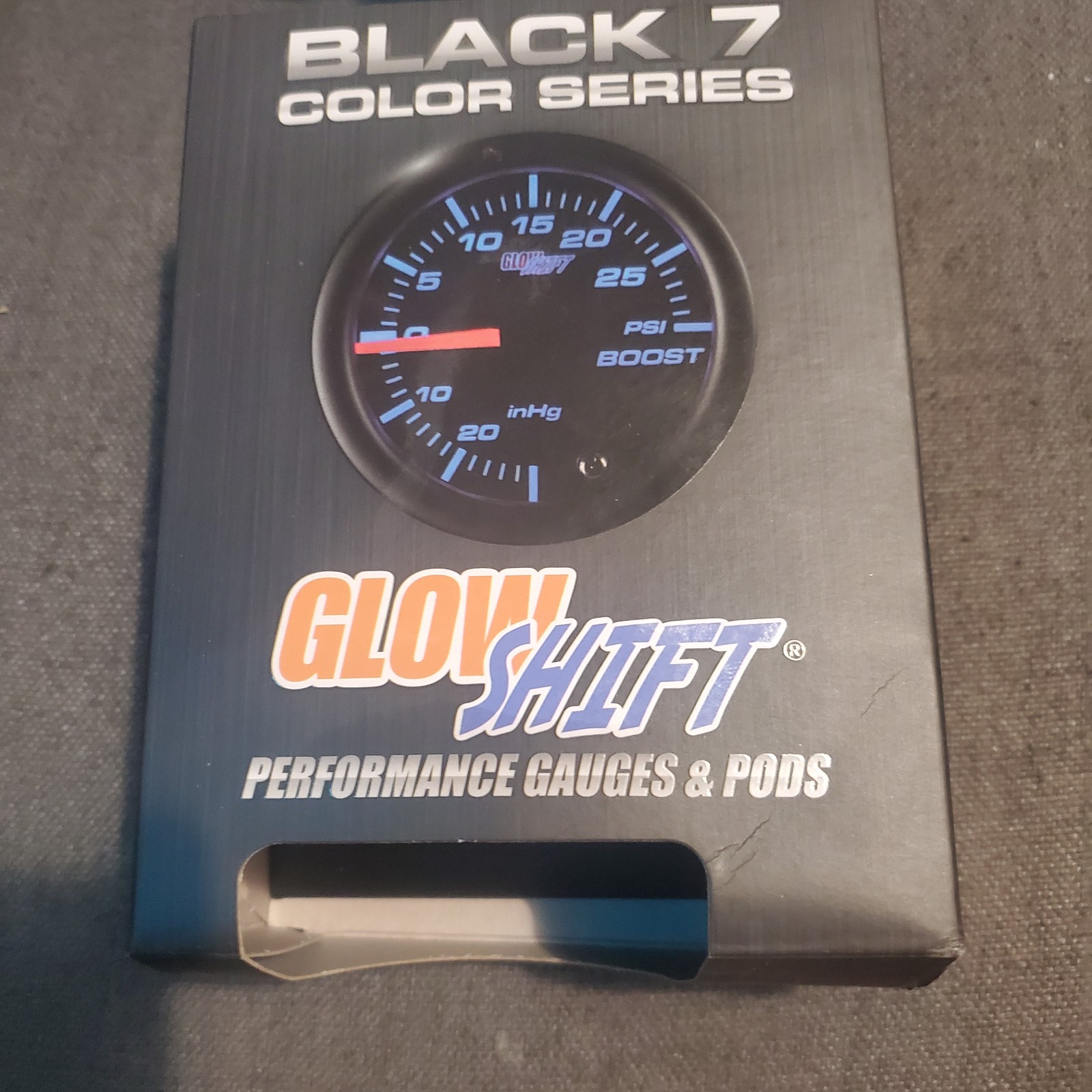 GlowShift Black 7 Color 300 F Water Coolant Temperature Gauge Kit GS-C712-SM