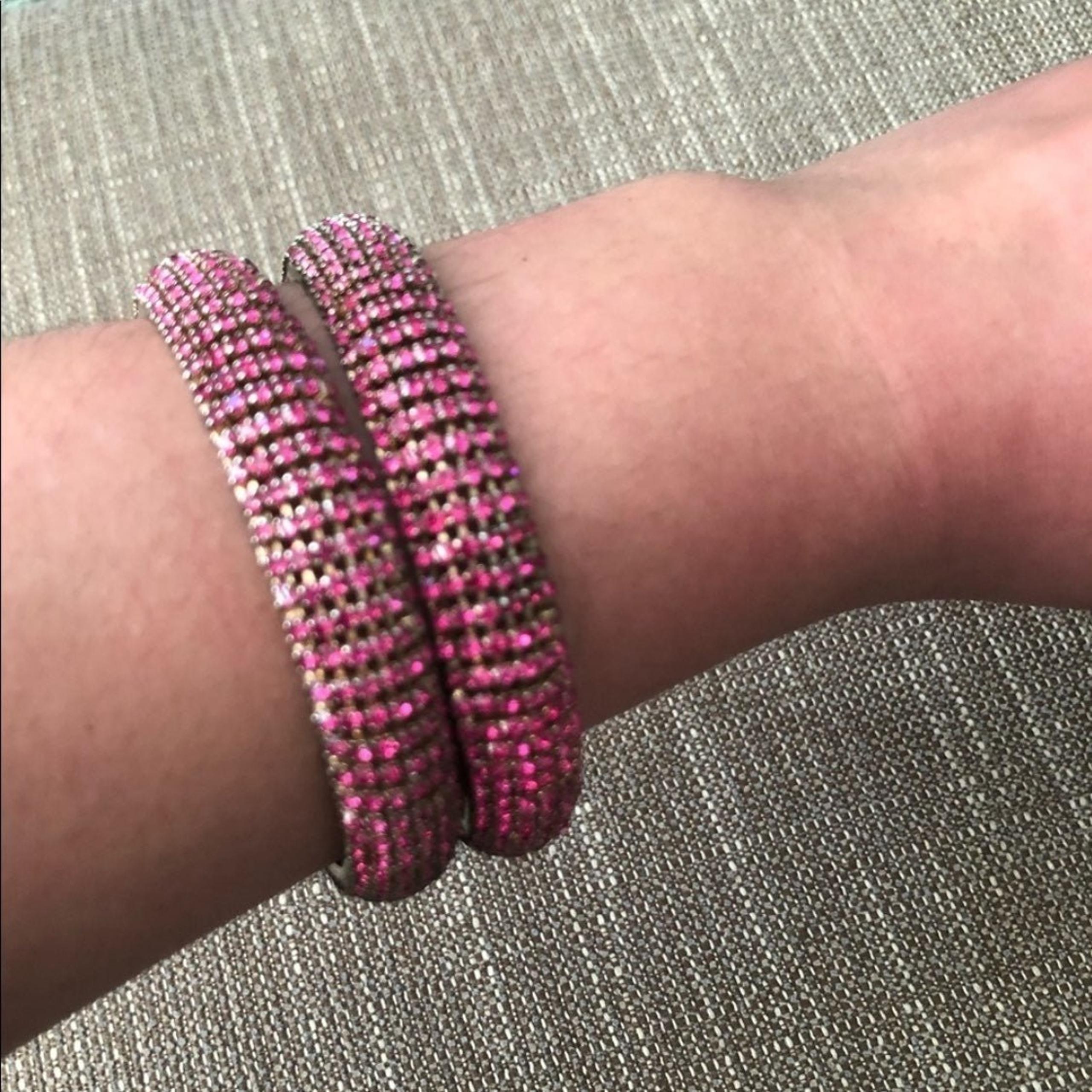 Indian/Punjabi Pink Stone Gajre Bangles