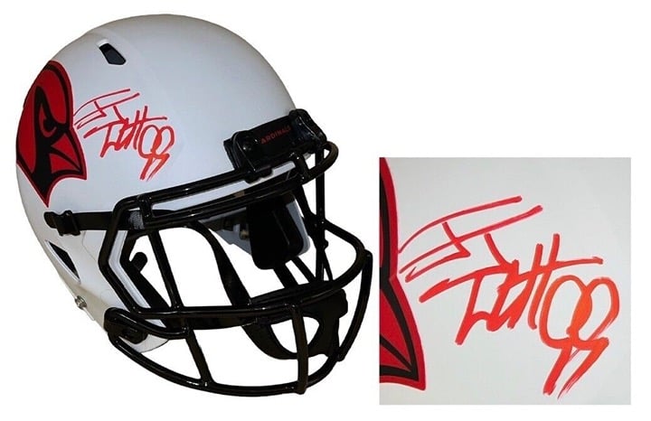 JJ Watt Autographed Arizona Cardinals Lunar Full Size Helmet JSA