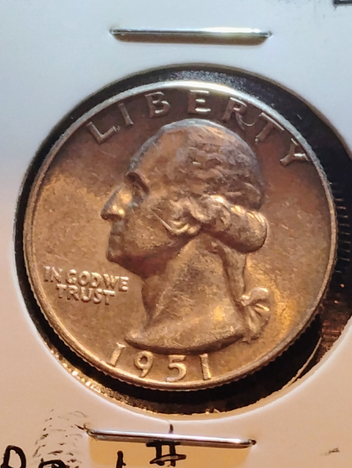 1951 p no mint mark Washington quarter type 1 bu