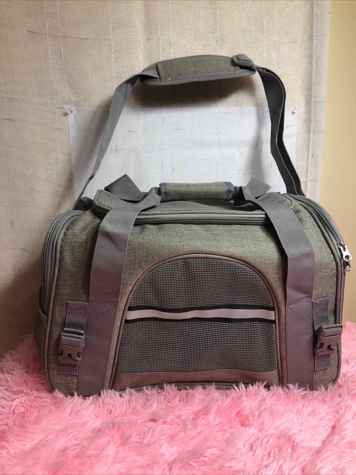 NWOT Gray Cat Carrier Dog Carrier Pet Carrier Small Medium Cats Dogs Puppy