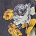 THEORY FLORAL SILK PANTS, Nocturne Distressed Pockets Size 8.B100