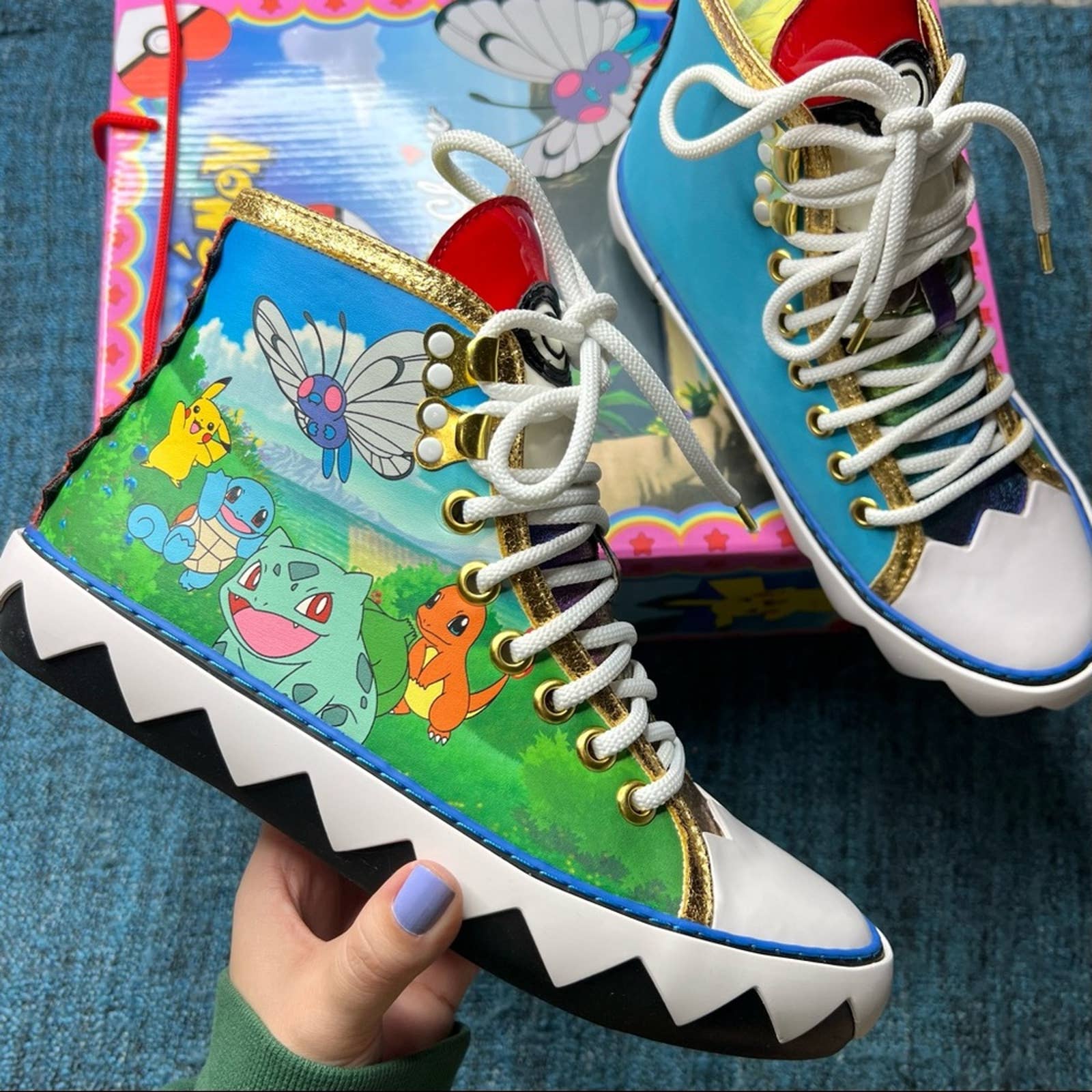 Irregular Choice x Pokemon Walk It Out High Top Sneakers Euro 40 or US 9 Women's