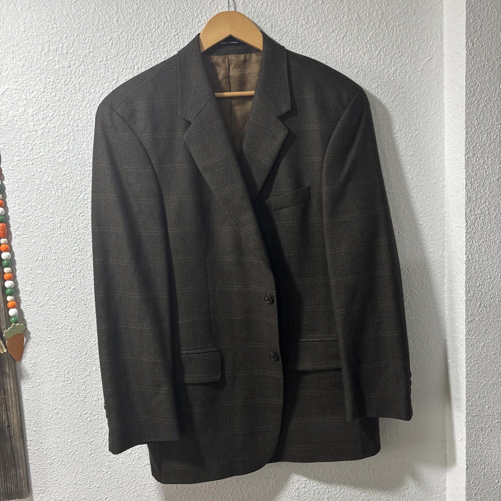 Vintage Ralph Lauren wool suit jacket Brown 42R RN:010107317 Two Button