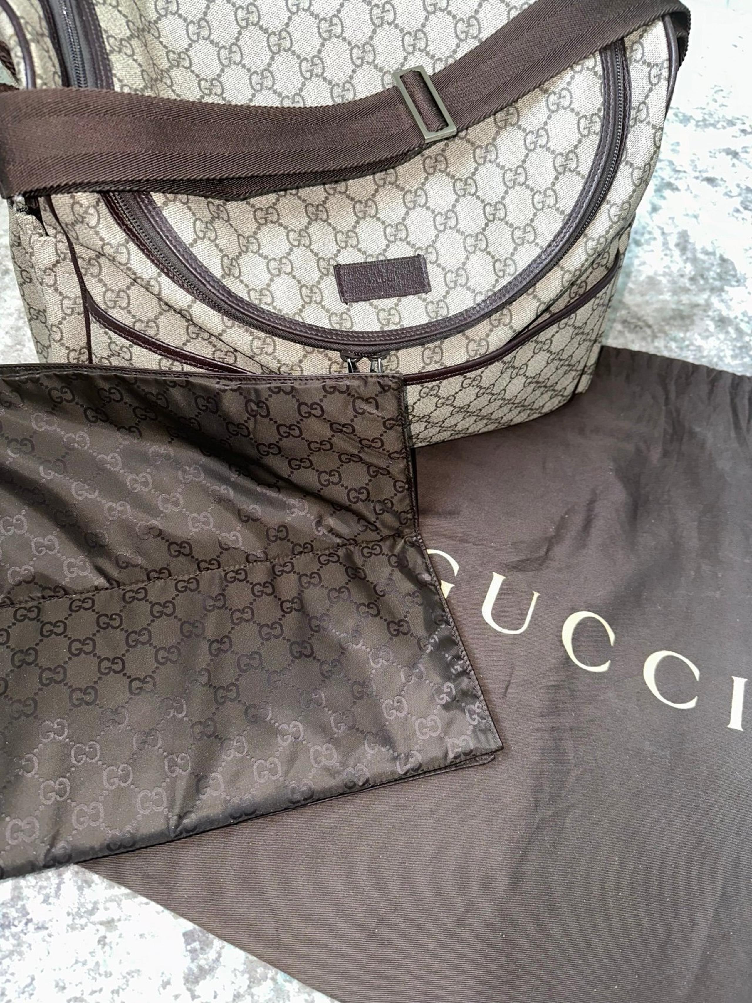 Gucci Brown GG Supreme Coated Canvas Diaper Bag