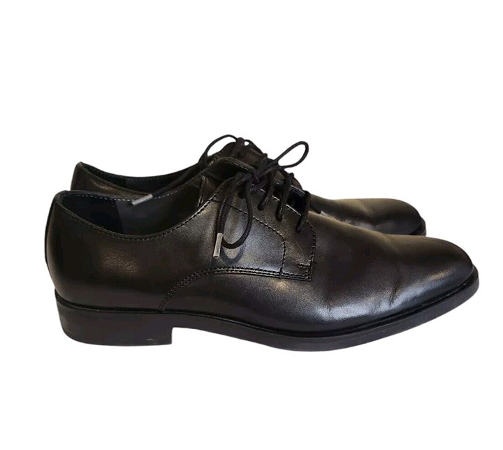 Nordstrom Men’s Black Leather Ortholite Dress Shoes Size 10 Classic Office