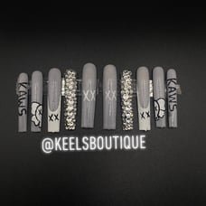 Kaws inspired press on nails
