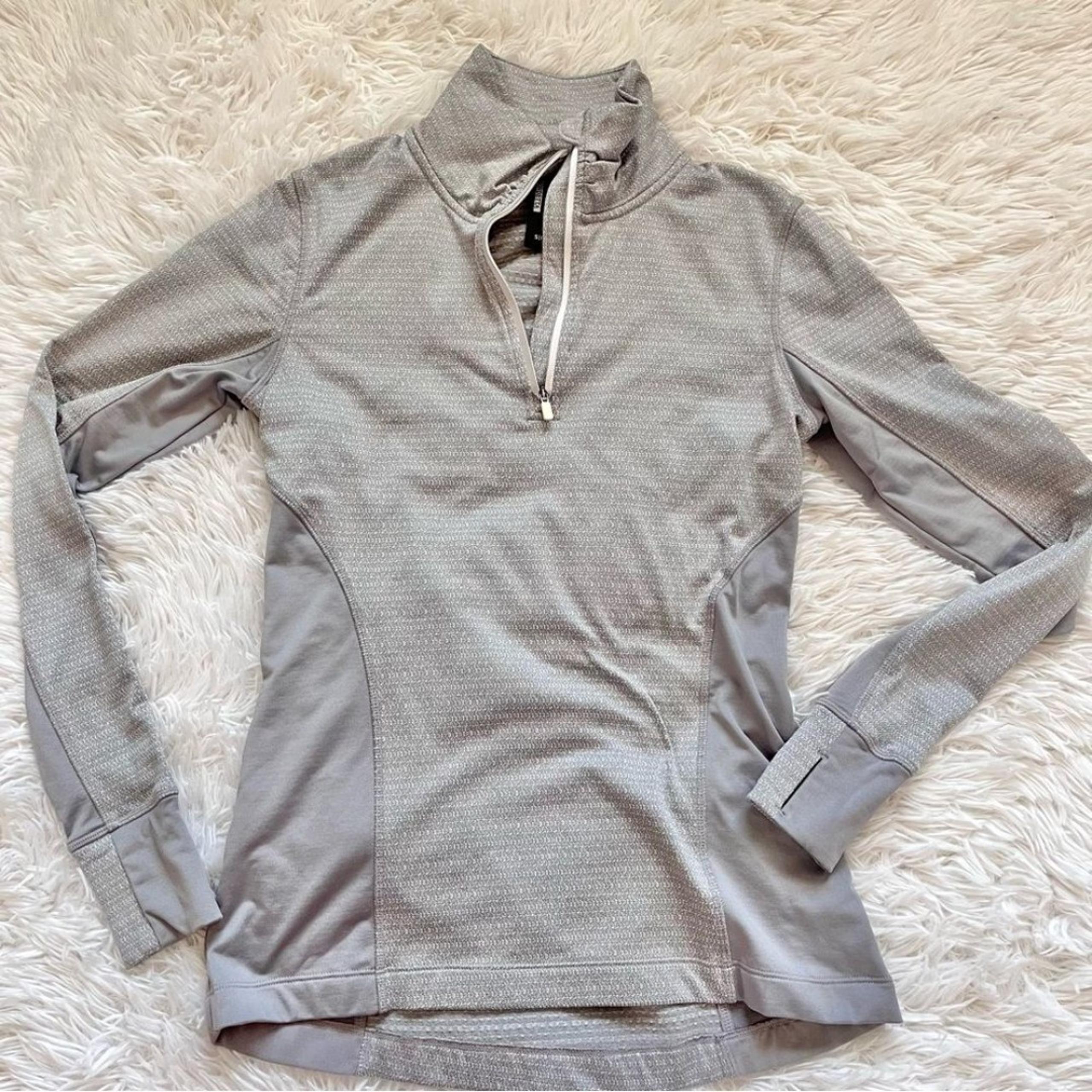 Mondetta quarter zip sweatshirt grey small light fleece