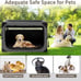 36 Inch Collapsible Soft Dog Crate, 3-Door Foldable Soft Kennel for Large Dogs