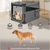 36 Inch Collapsible Soft Dog Crate, 3-Door Foldable Soft Kennel for Large Dogs