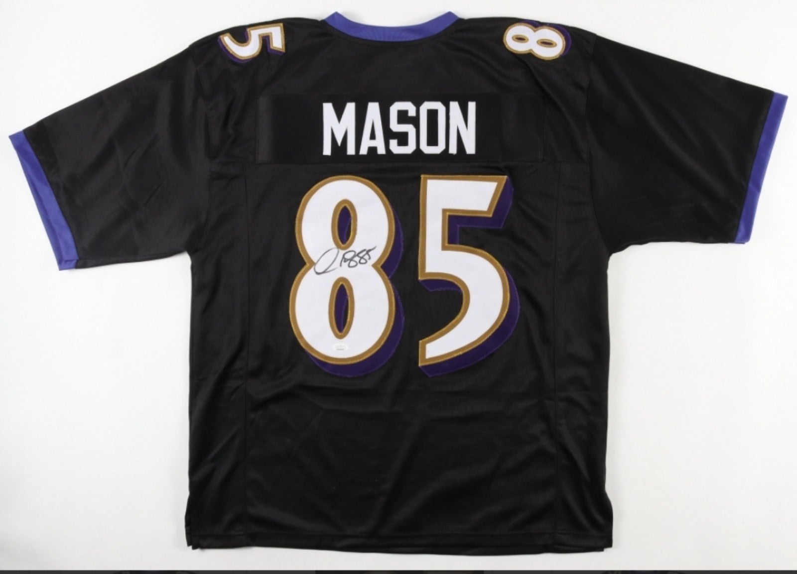 Derrick Mason Signed Baltimore Ravens Jersey (JSA)