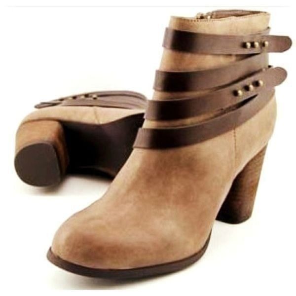 New Madden Girl Deluxxxe Women's Size US 9.5 M Brown Zip Up Ankle Heeled Boots