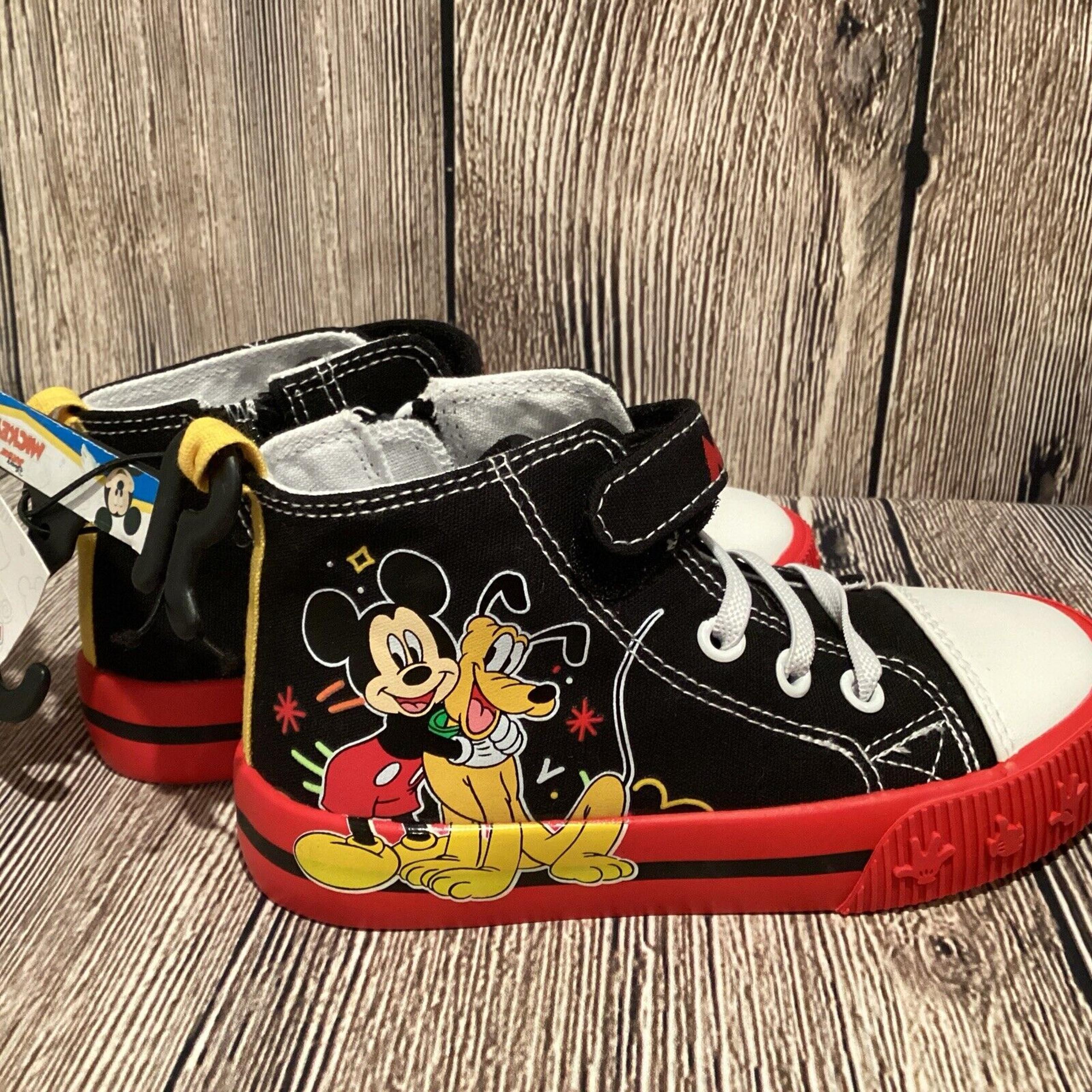 Nwt Disney Junior Mickey Mouse Toddler Size 10 High top Zip Side