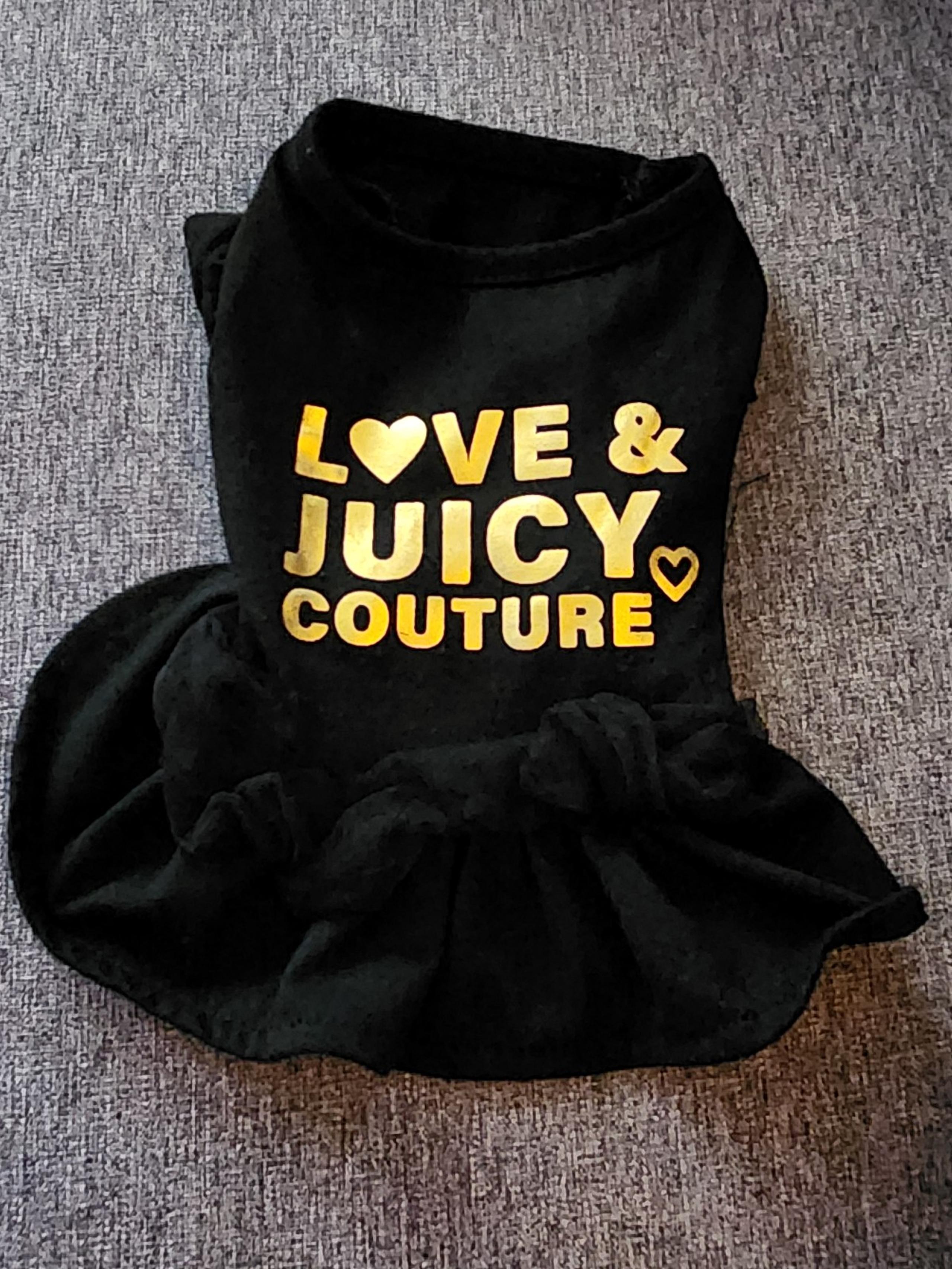 XS black juicy Couture dog pet dress