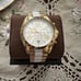 Michael Kors white gold Oversized Bradshaw Metal Watch