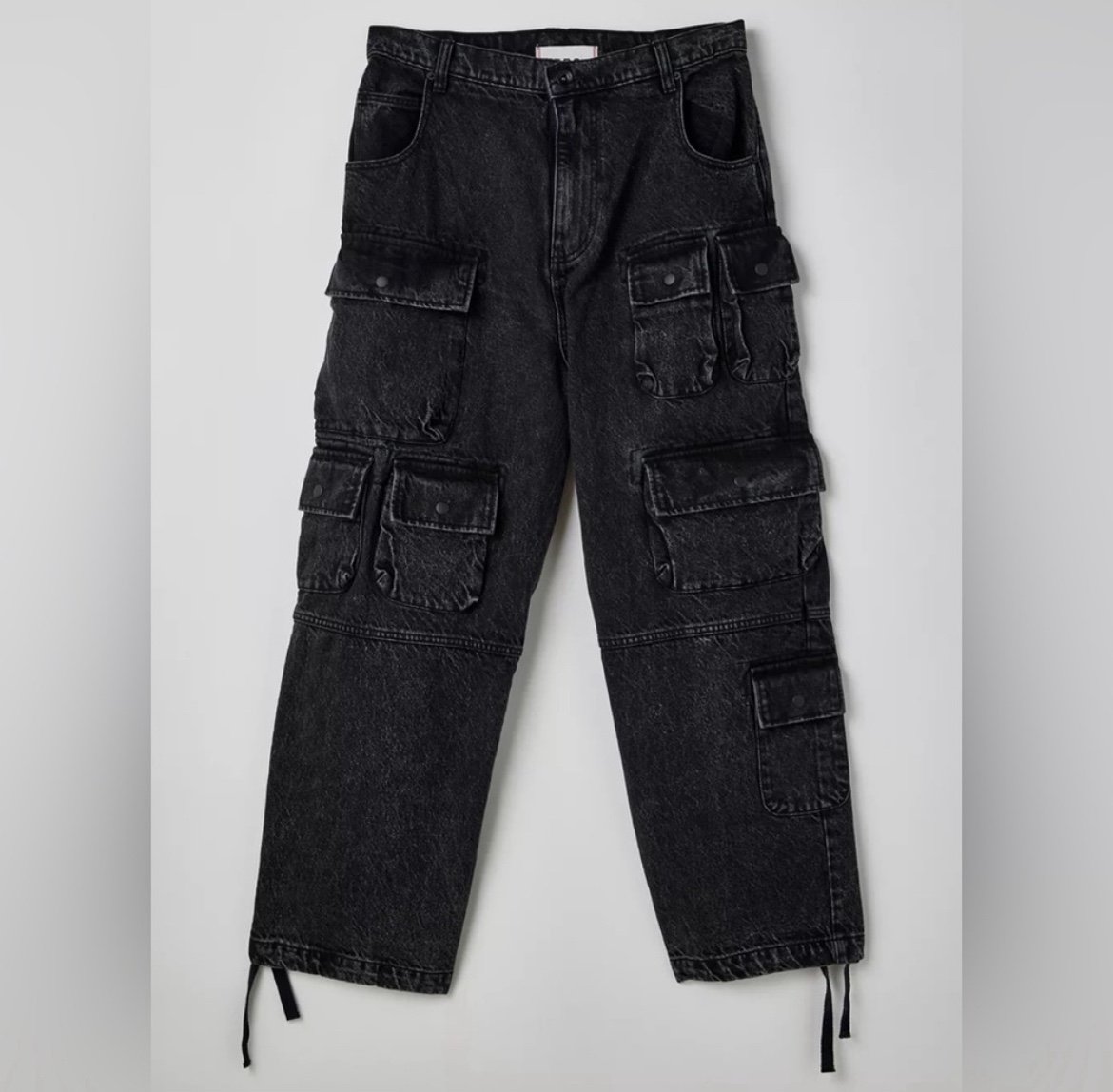 Urban Outfitters BDG Men’s Black Big Jack Tank Cargo Pockets Jean NWT Size 32