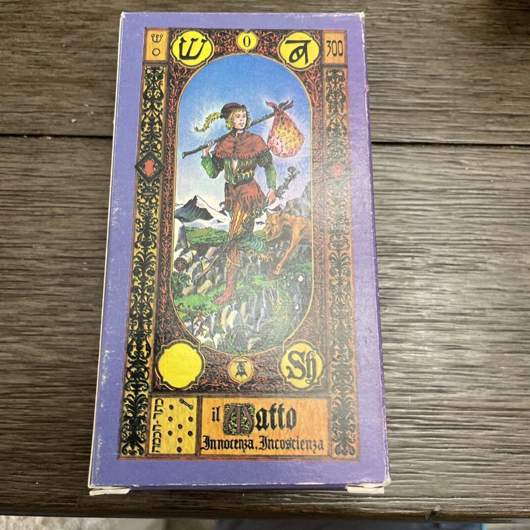 Tarocchi Collezione Tavaglione Stairs Of Gold Tarot Card Deck Beautiful 1980
