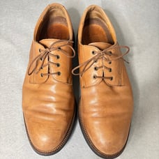 Johnston & Murphy Men’s Leather Dress Shoes 10 1/2 W Saddle Tan Lace Up Italian