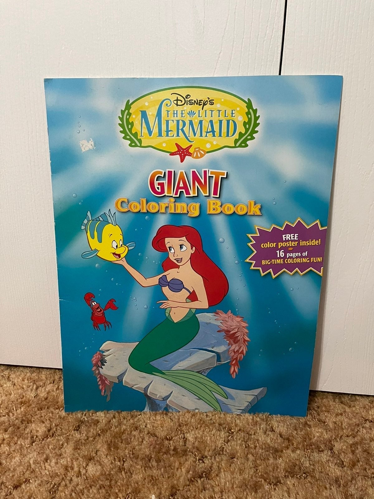Vintage Disney the little mermaid giant coloring