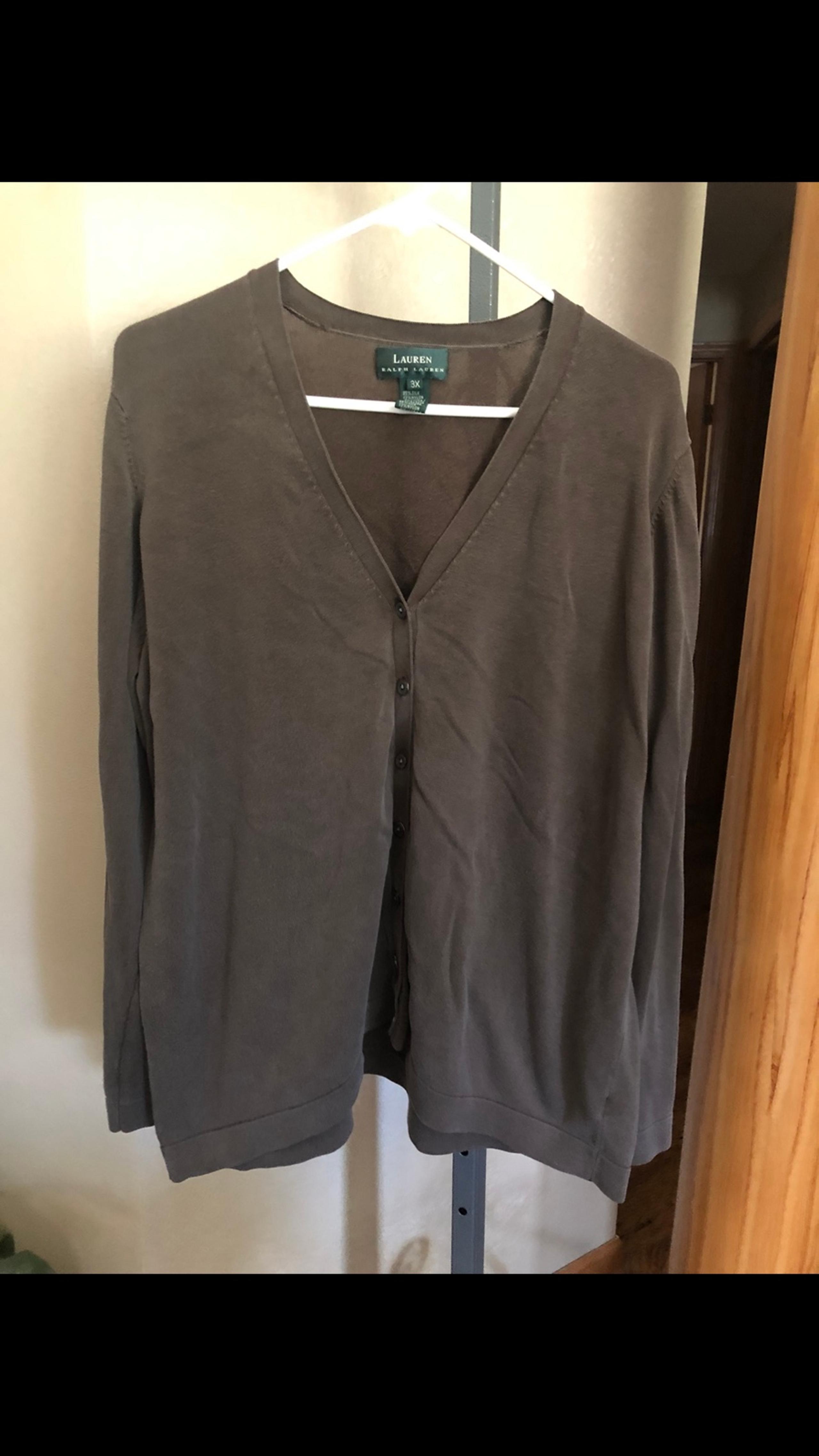 Women's Lauren Ralph Lauren V Neck Button Sweater Cardigan Size 3X GUC wash wear