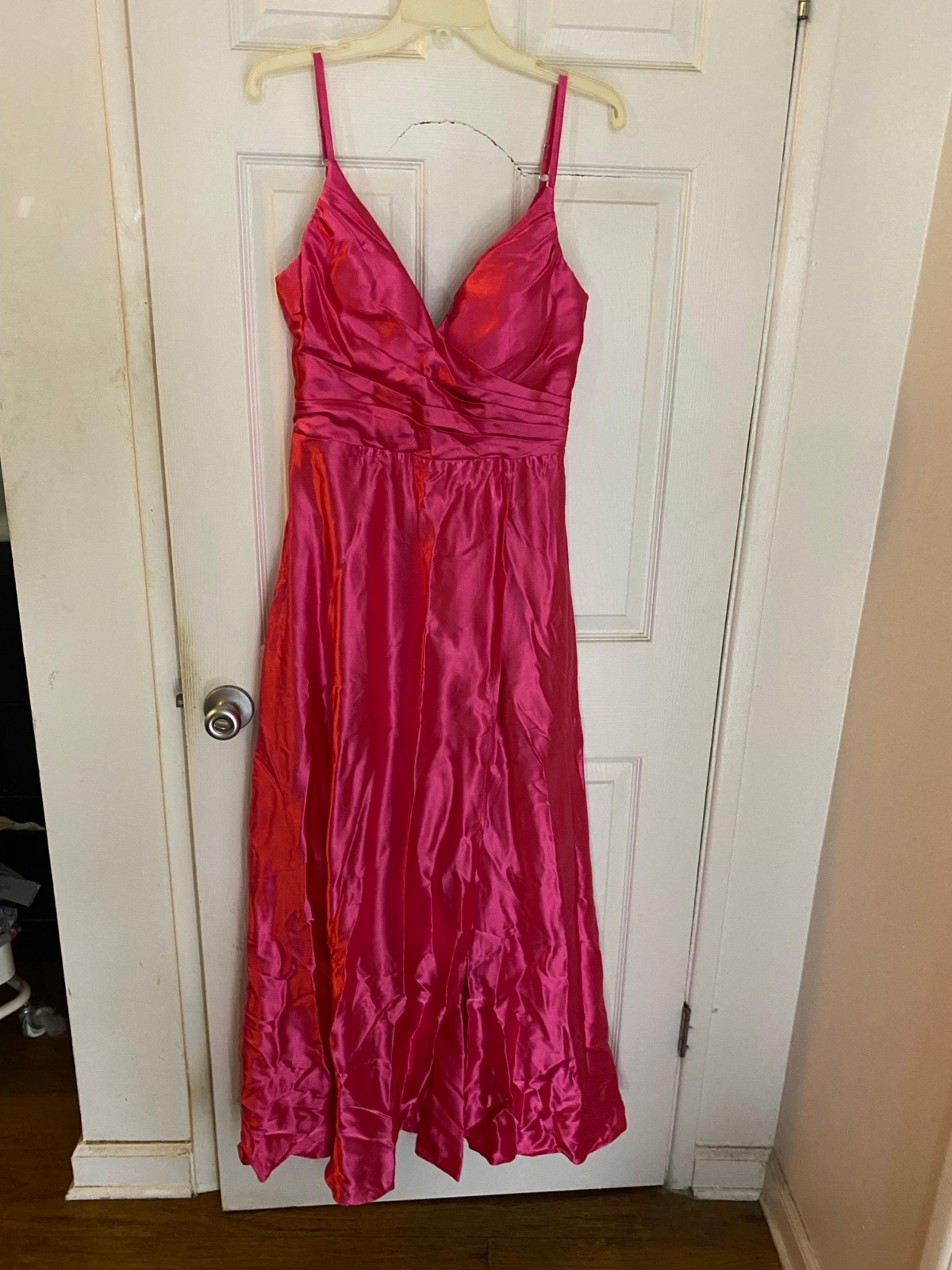 Hot pink evening gown
