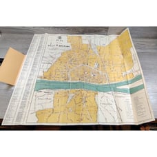 Vintage Map Nouvau Plan D'Orleans Avec Indiactuer Des Rues 1940's