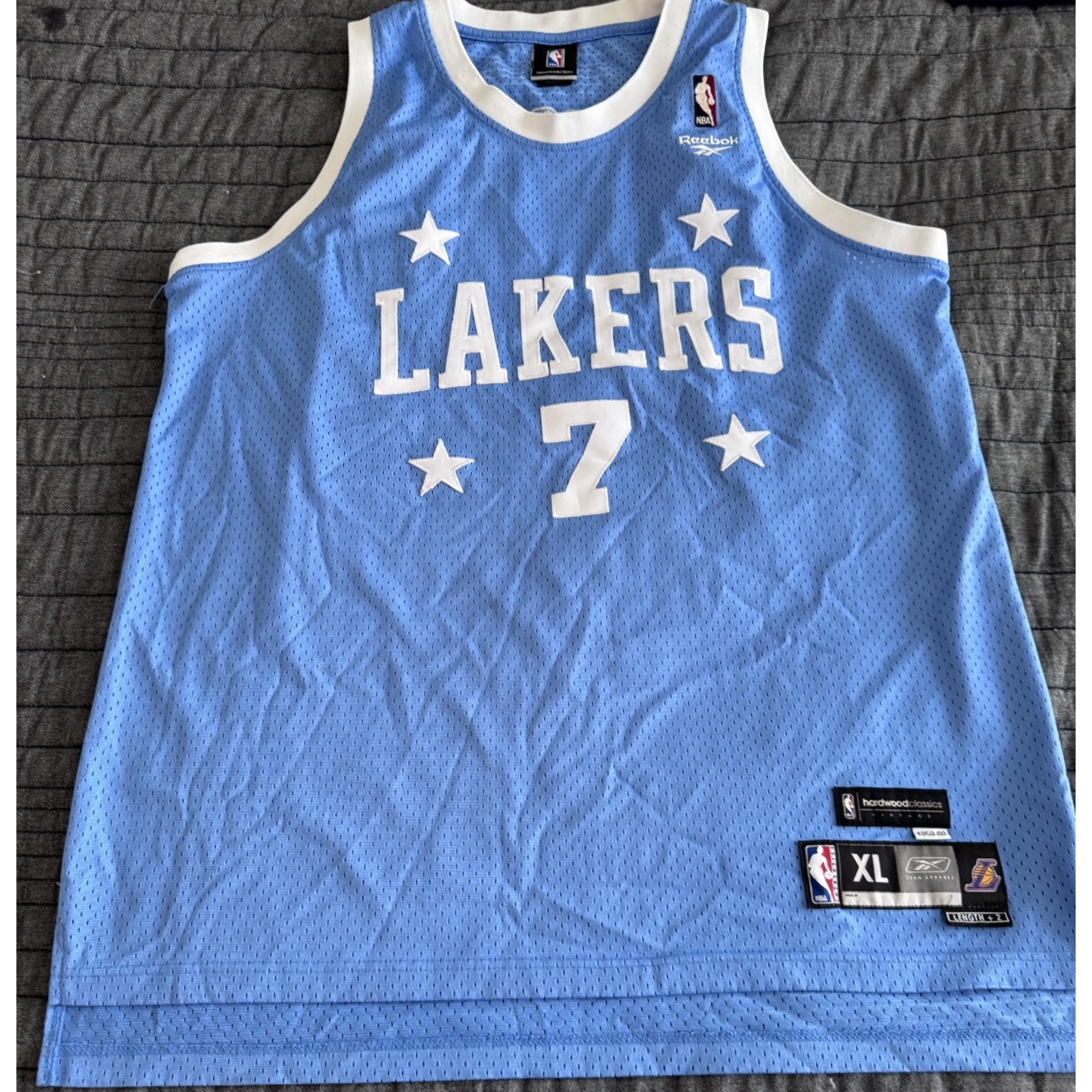 Vintage Lamar Odom Los Angeles Lakers Jersey XL Blue Swingman Rewind Nike 2004