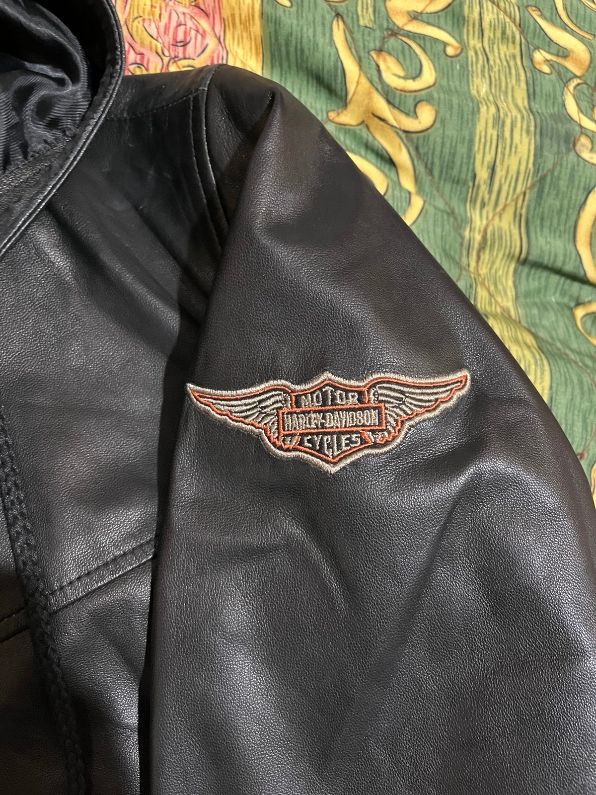 Harley Davidson Women’s black lambskin leather jacket