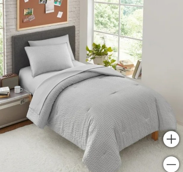 Daniela 5-piece Twin XL Microfiber Textured Comforter & Sheet Set, new