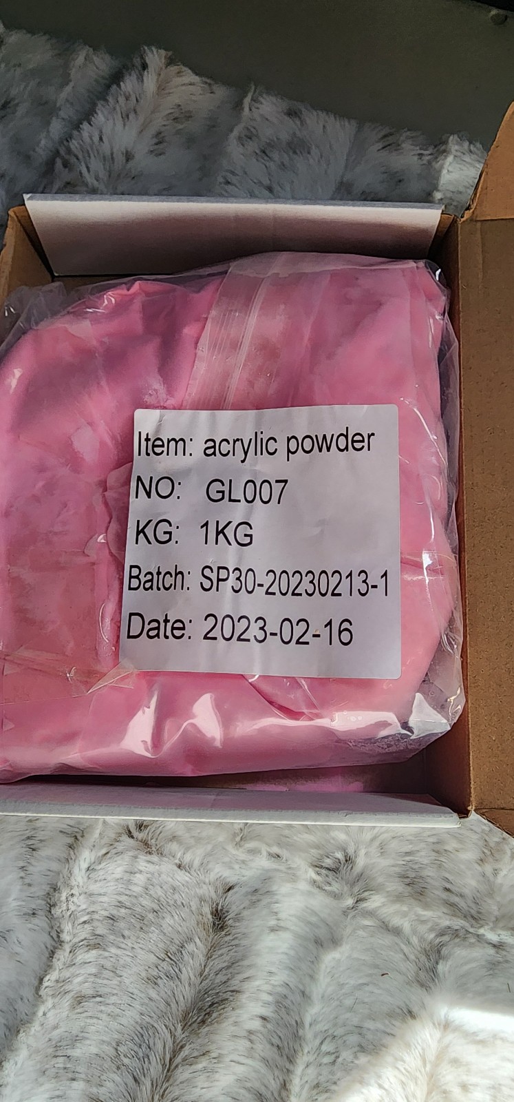 Light Pink Acrylic Powder For Nails 1kg Package