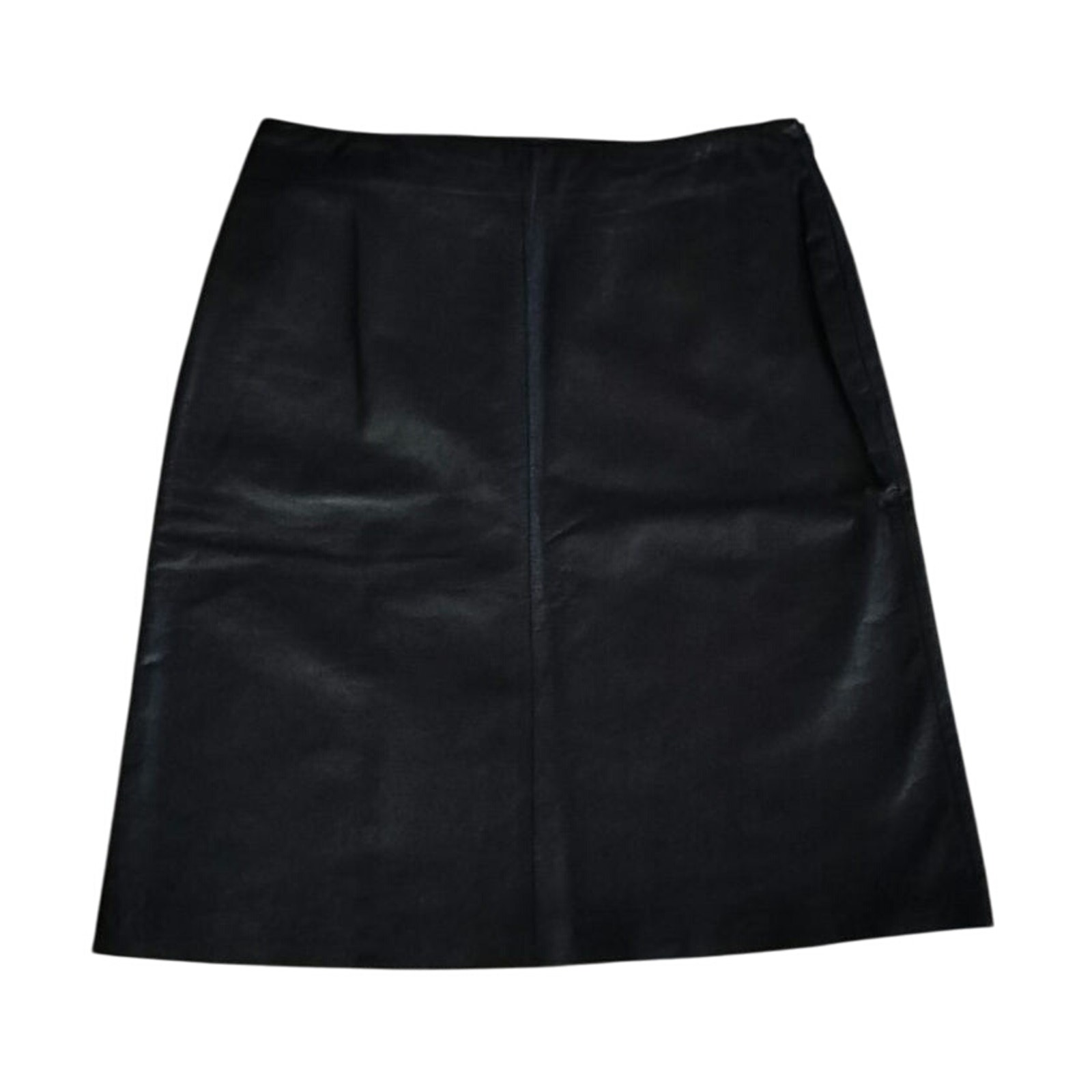 Vintage Ann Taylor Size 4 Skirt A Line Black Leather