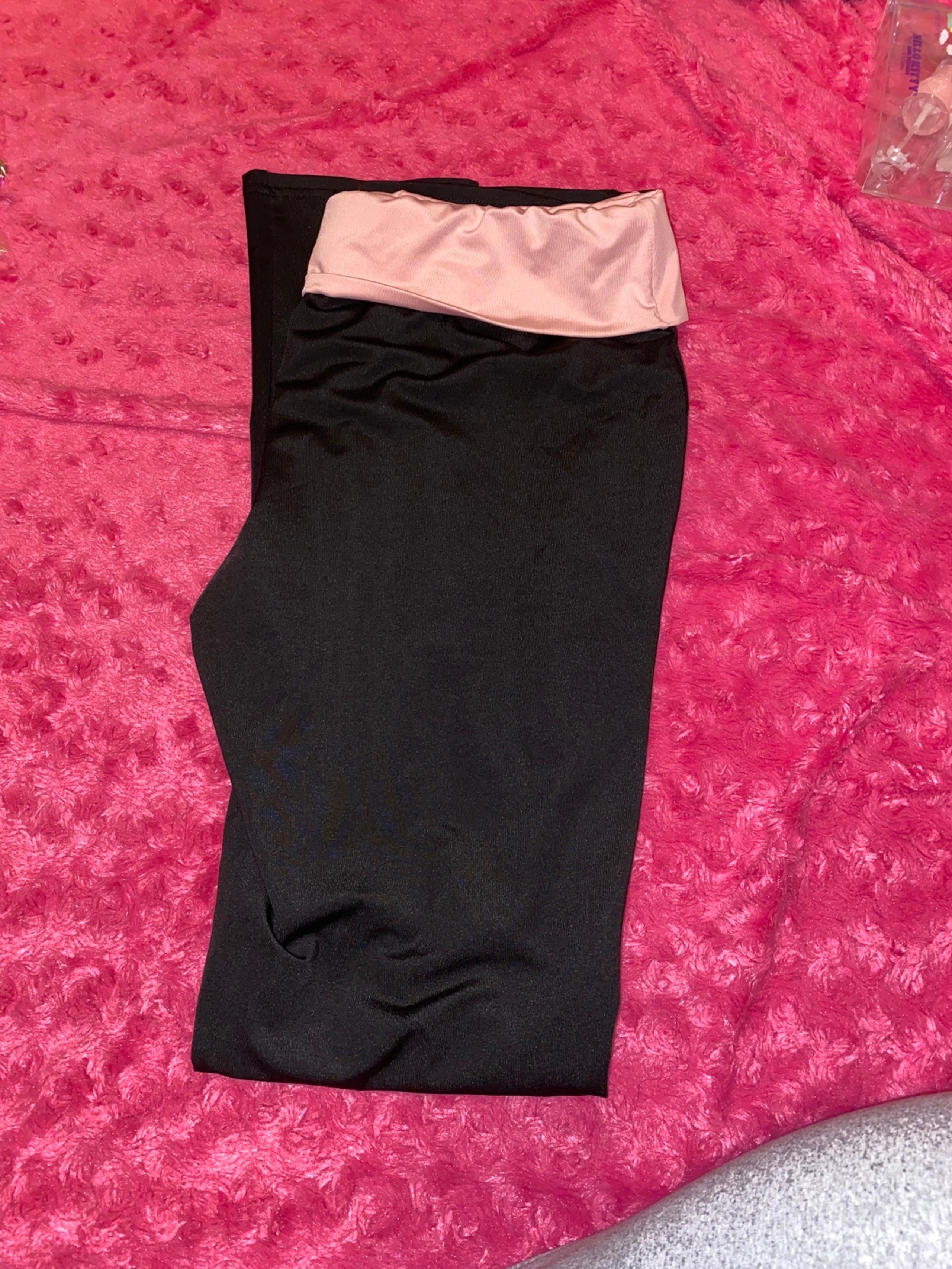 Pink Foldover Flare Pants