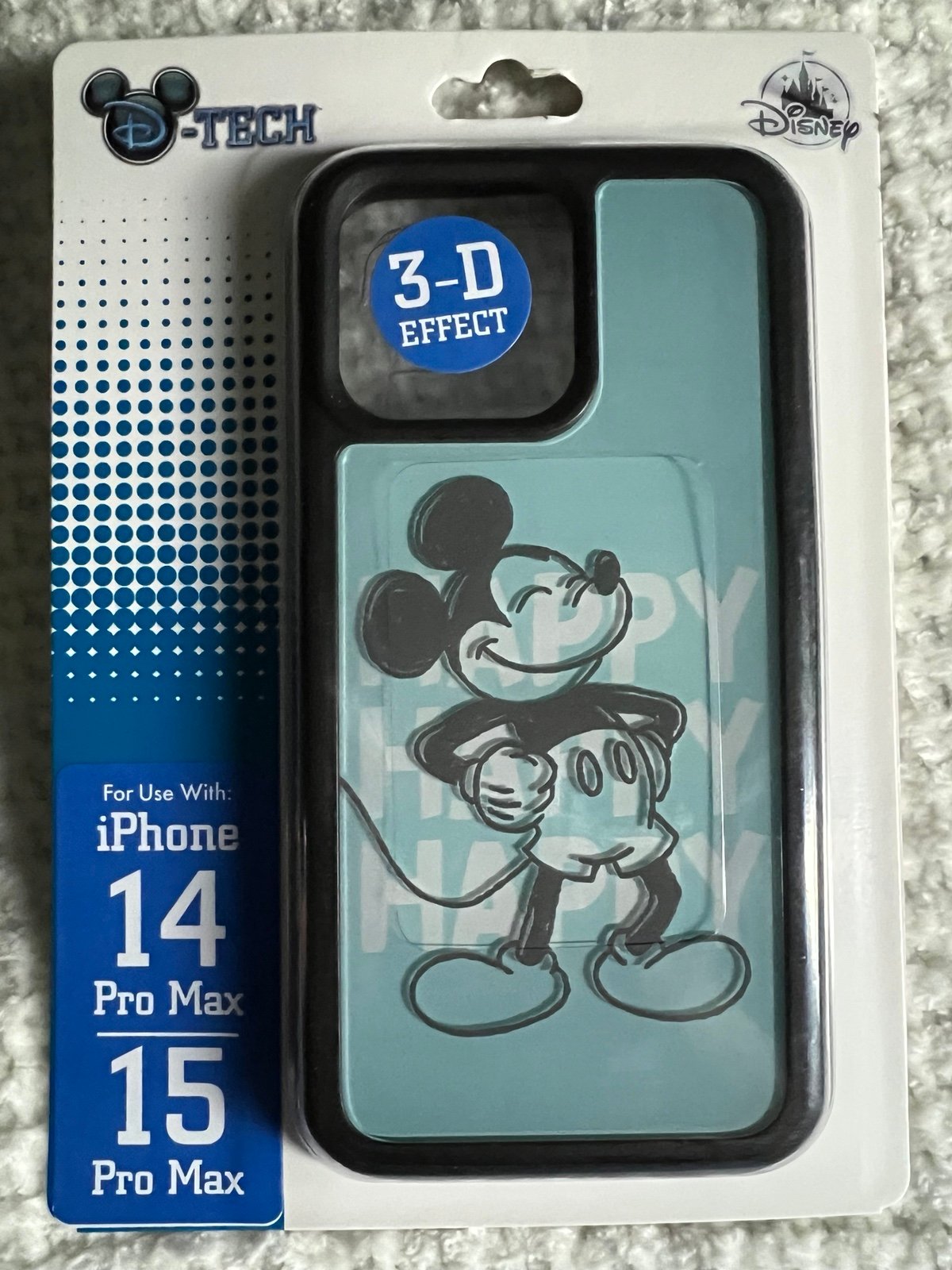 New DISNEY PARKS Mickey Mouse Happy iPHONE 14 Pro Max & 15 Pro Max Case