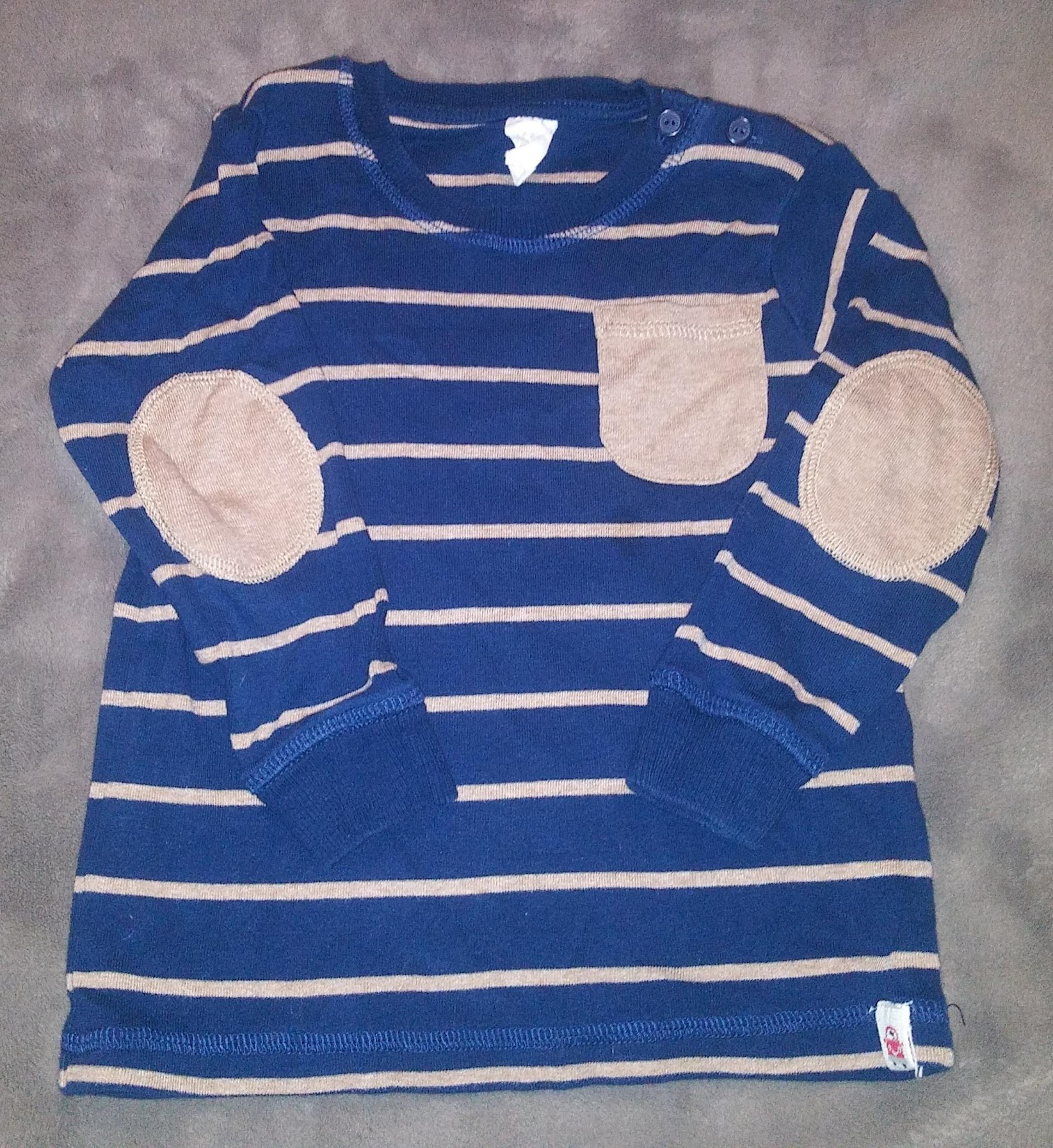 H&M long sleeve brown and dark blue long sleeve kids size 1 1/2 to 2t