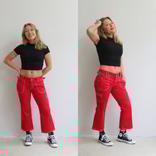 1990's Rampage Summer Cargo Capris // Women's Size Small // 31 Waist / Low Rise