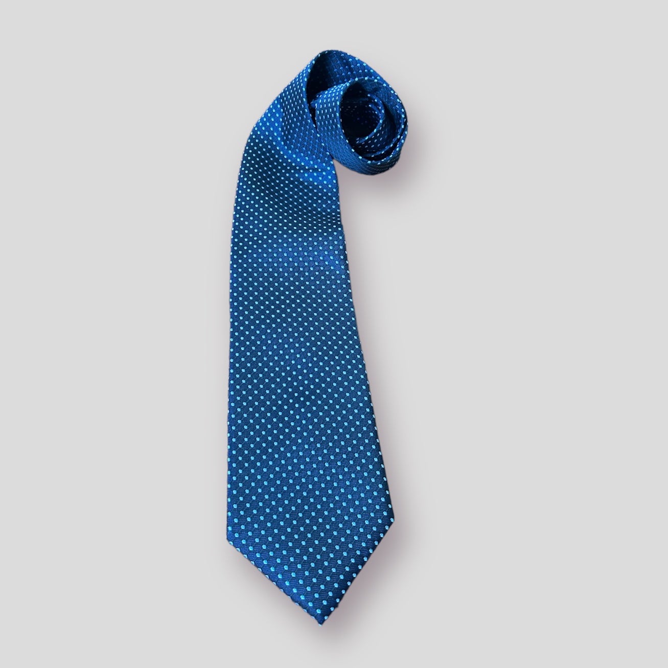 Paul Smith London navy blue polka dot silk tie nwot