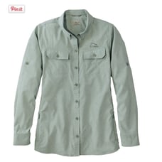 NWT LL Bean No Fly Zone Button Up
