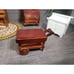 Vintage Dolls House Wood Furniture Lot Piano, Seeing Machine, Lamps, Cabinet...