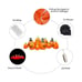 Halloween Outdoor LED Décor of 8ft Long Pumpkin Family with Pirates and Bats
