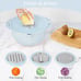 4 in 1 Colander with Mixing Bowl Set,Blue