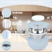 4 in 1 Colander with Mixing Bowl Set,Blue