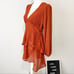 Astr the label long sleeve dress tiered rust size medium NWT